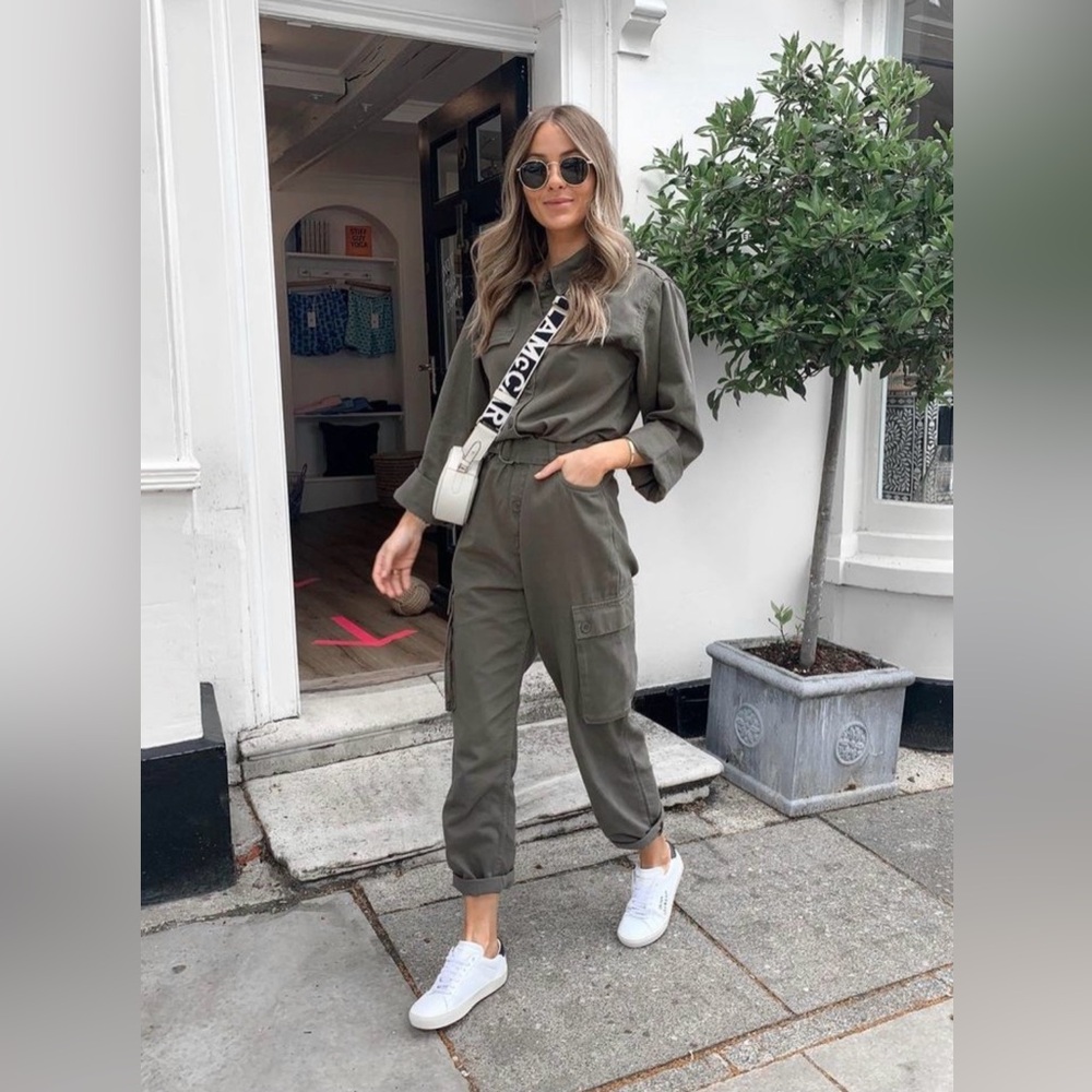 Mango Khaki Jumpsuit - New!